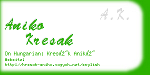 aniko kresak business card